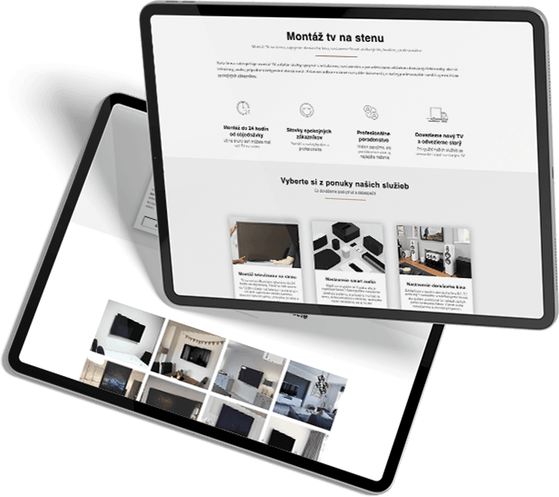 Tvorba jednoduchej webstránky na prezentáciu firmy ktorá sa zaoberá montážou tv na stenu a nastaveniami domáceho kina