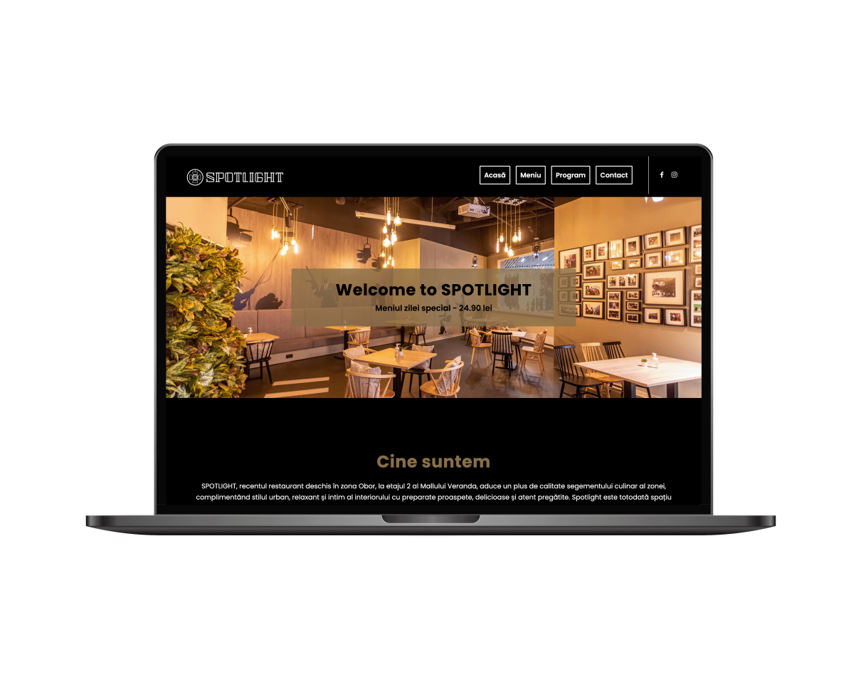 Tvorba webstránky pre kaviareň v Rumunsku patriacu pod kino Cinemax