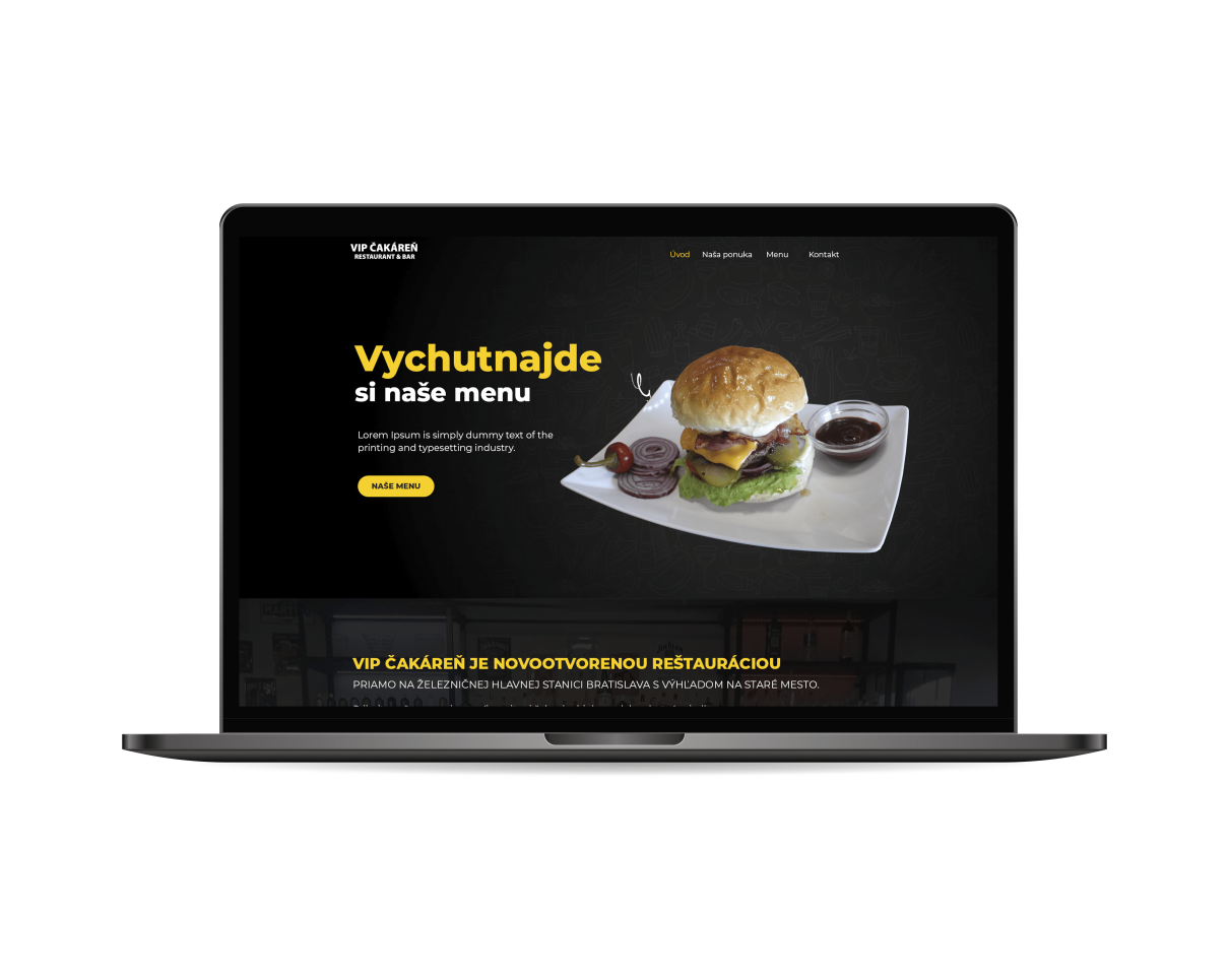 Tvorba webstránky pre reštauráciu na odprezentovanie jej ponuky jedál a rýchly kontakt